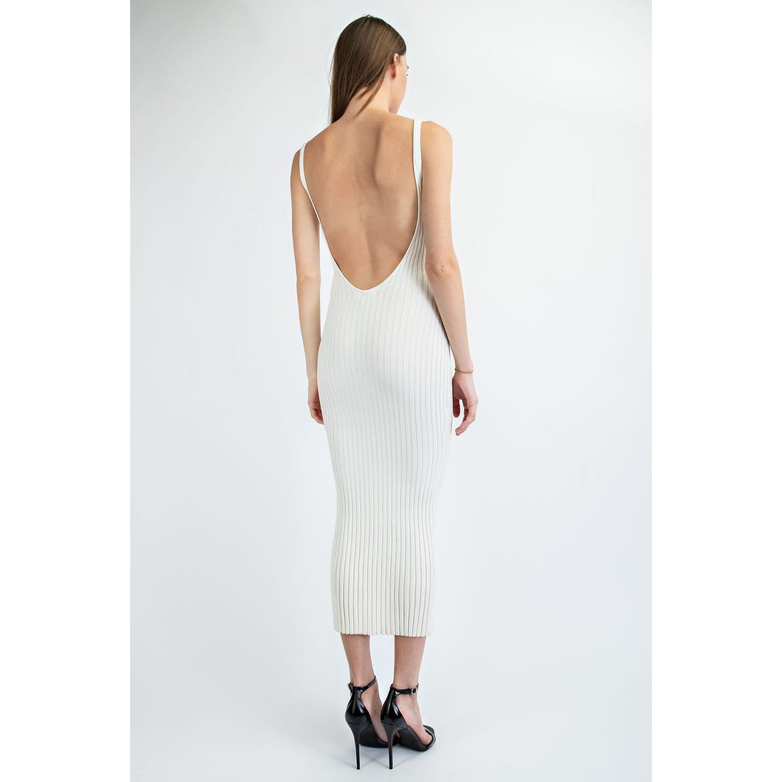 Poppy Open Back Knit Midi