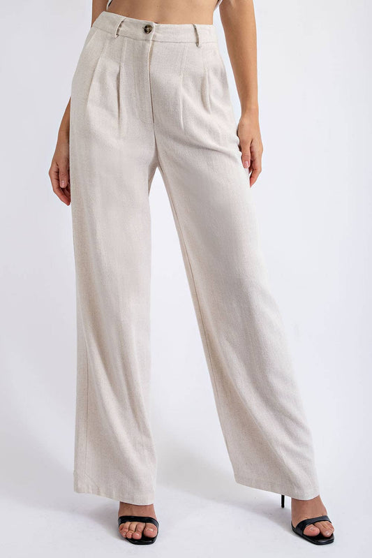 Annabel High Waisted Linen Trousers