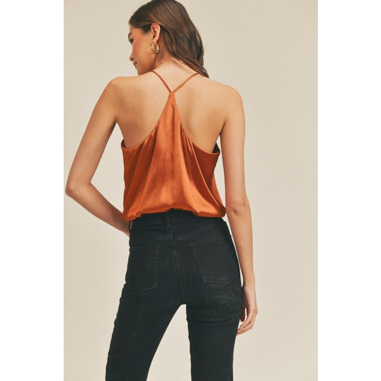 Sienna Satin Halter Bodysuit