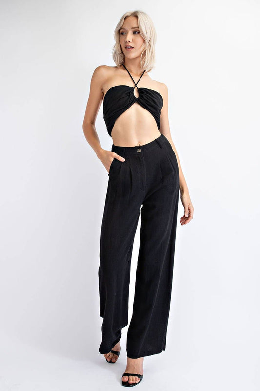 Hannah High Waisted Linen Trousers