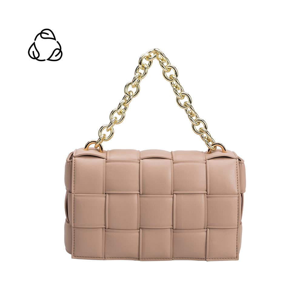 Anya Recycled Vegan Leather Shoulder Bag in Nude