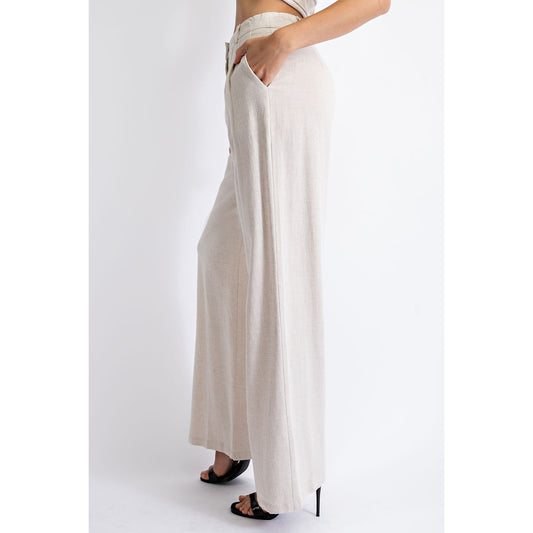 Annabel High Waisted Linen Trousers